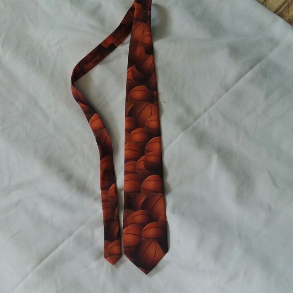 Ralph Marlin Just Balls Basketball Mens Tie